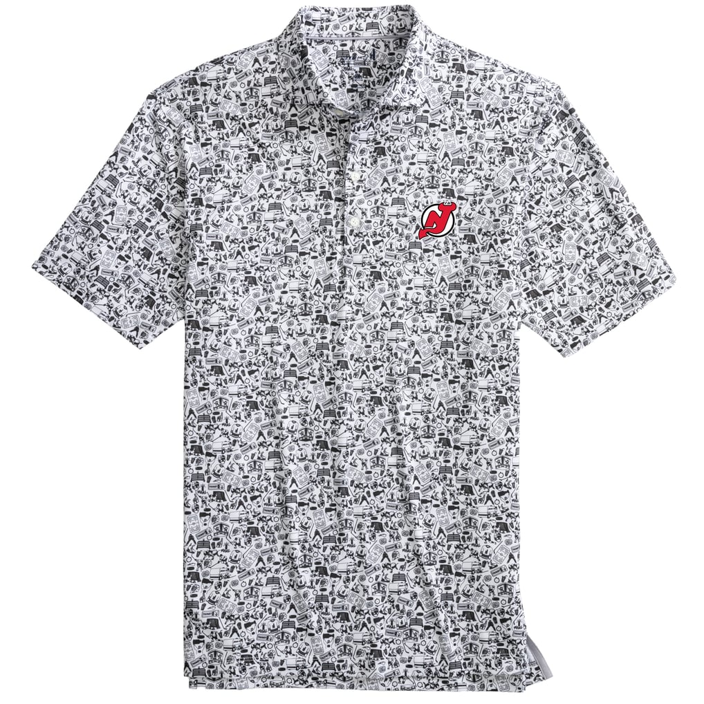  New Jersey Devils johnnie-O Slapshot Polo - Black/White